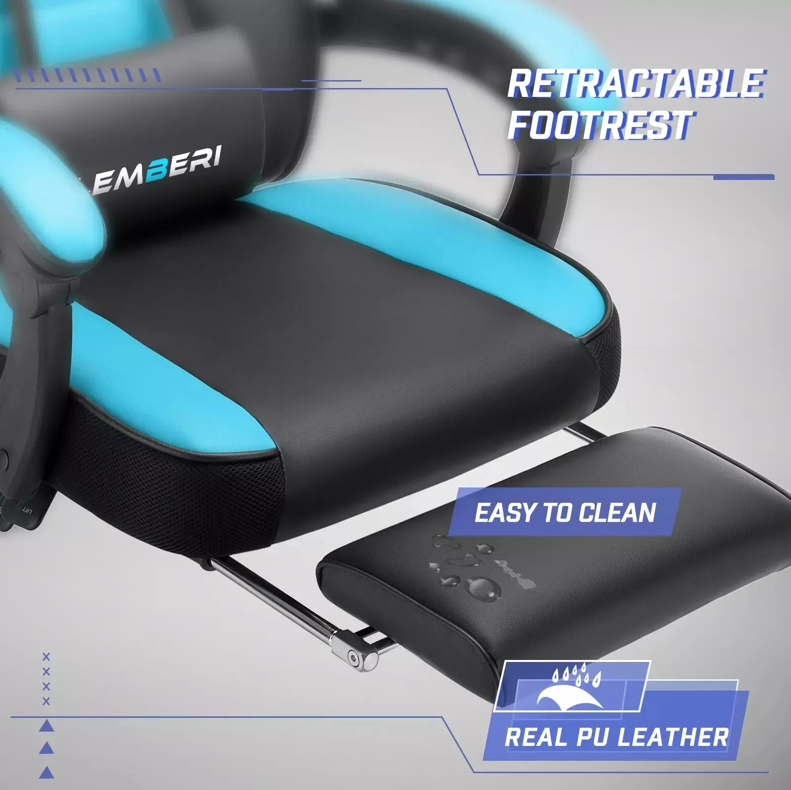 LEMBERI Big and Tall Heavy Duty PC Gaming Chair, Design for Big Guy LGC01