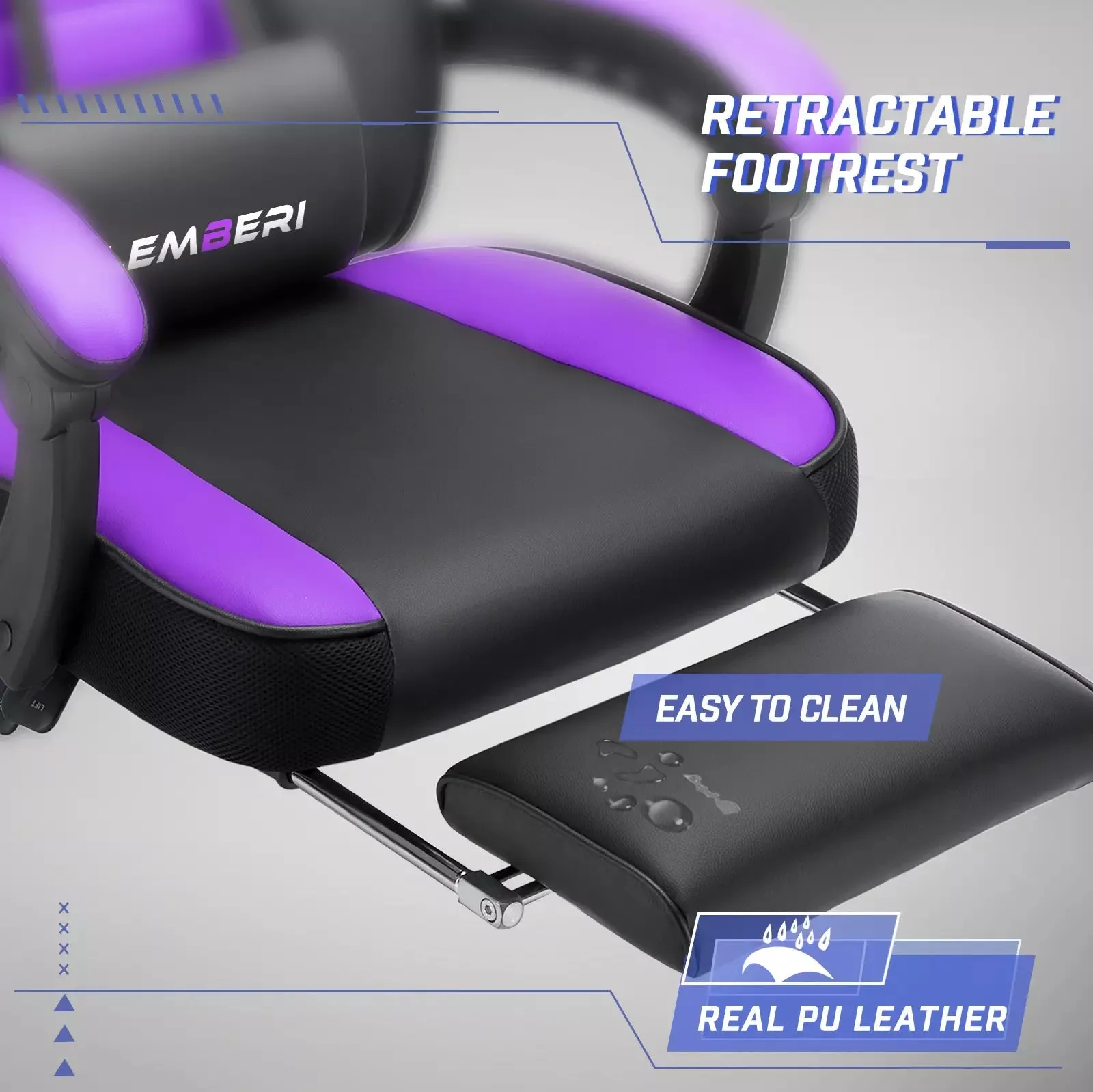 LEMBERI Big and Tall Heavy Duty PC Gaming Chair, Design for Big Guy LGC01