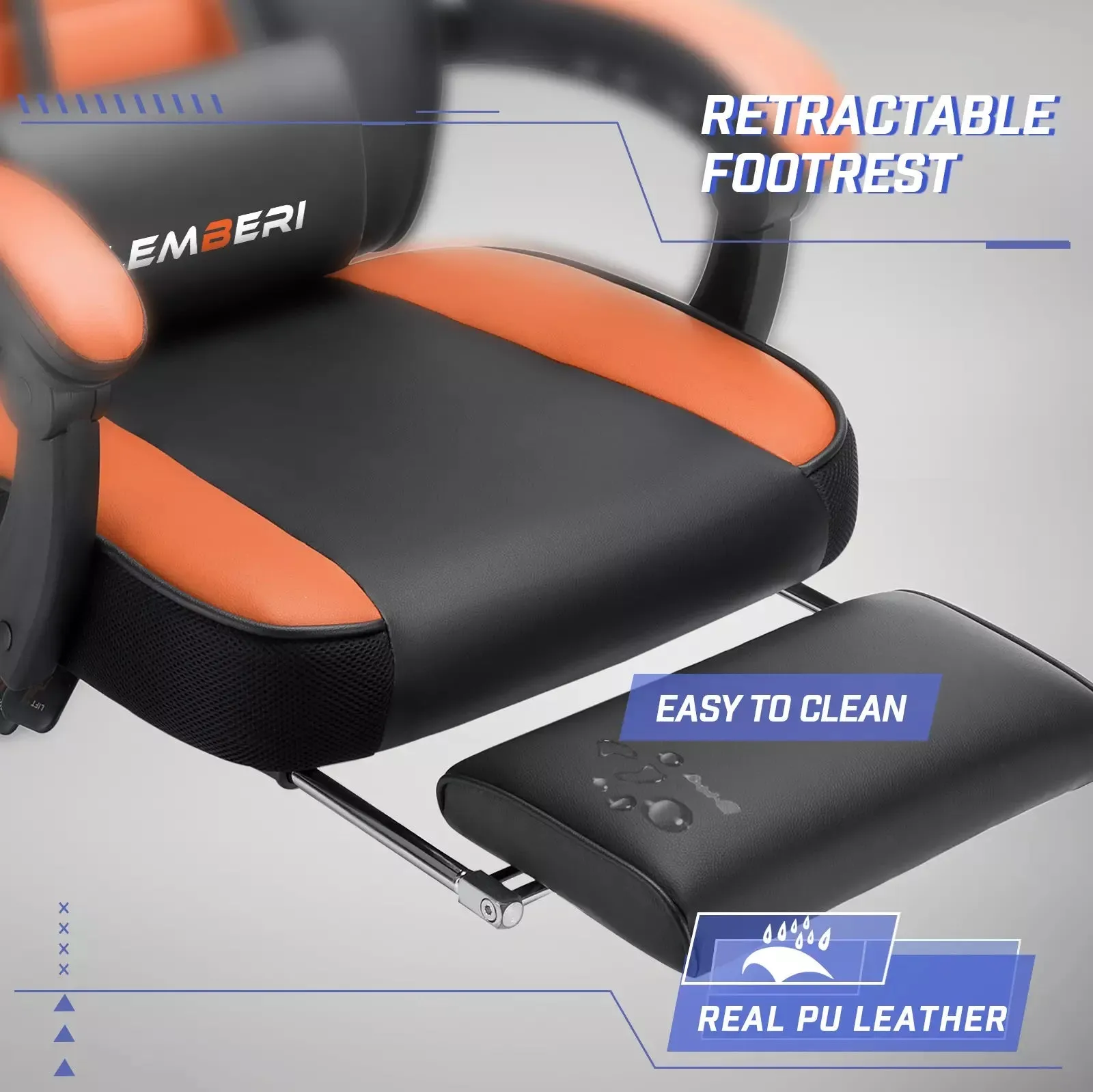 LEMBERI Big and Tall Heavy Duty PC Gaming Chair, Design for Big Guy LGC01
