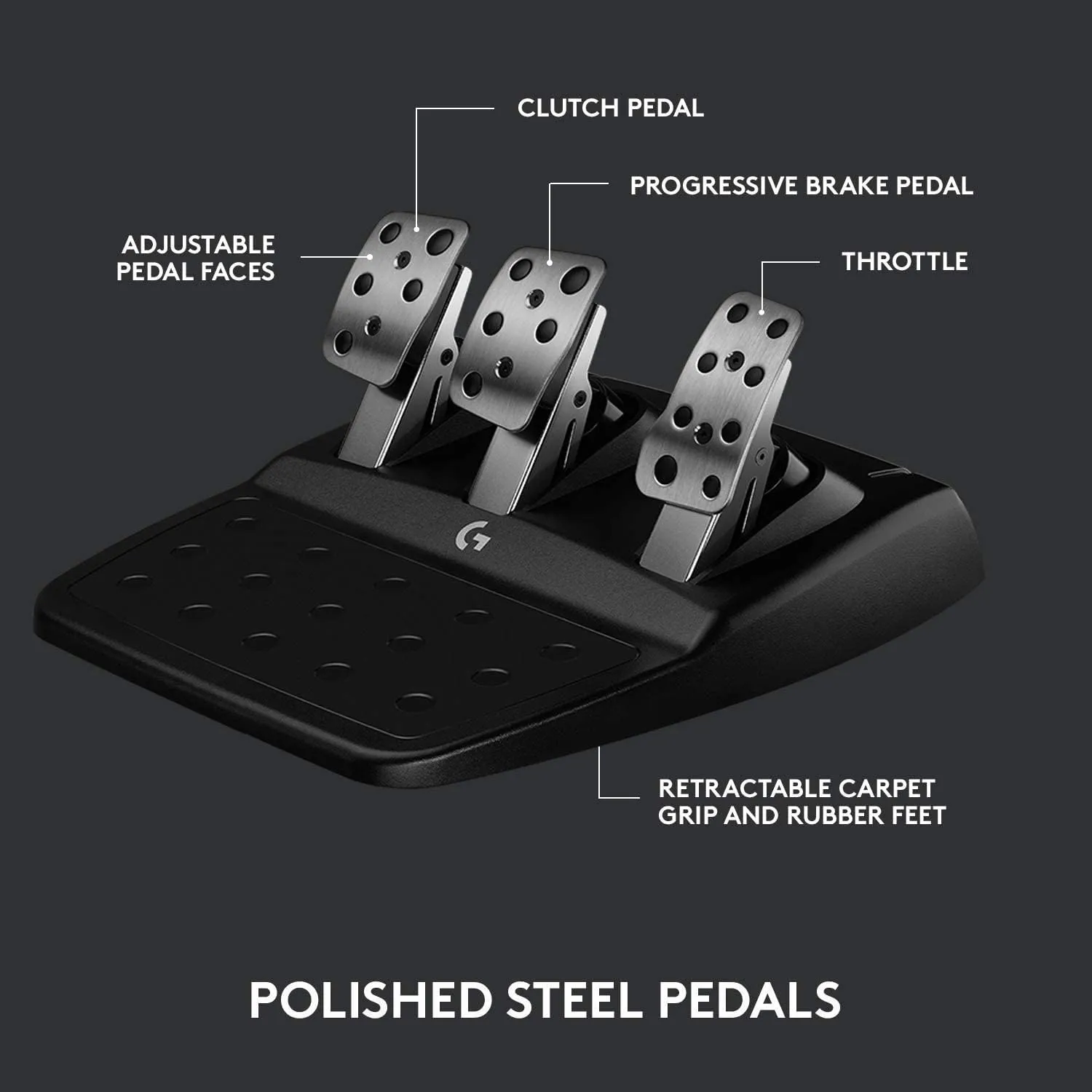 Logitech G923 Driving Force Racing Wheel   Pedals – Compatible with PS5, PS4, and PC