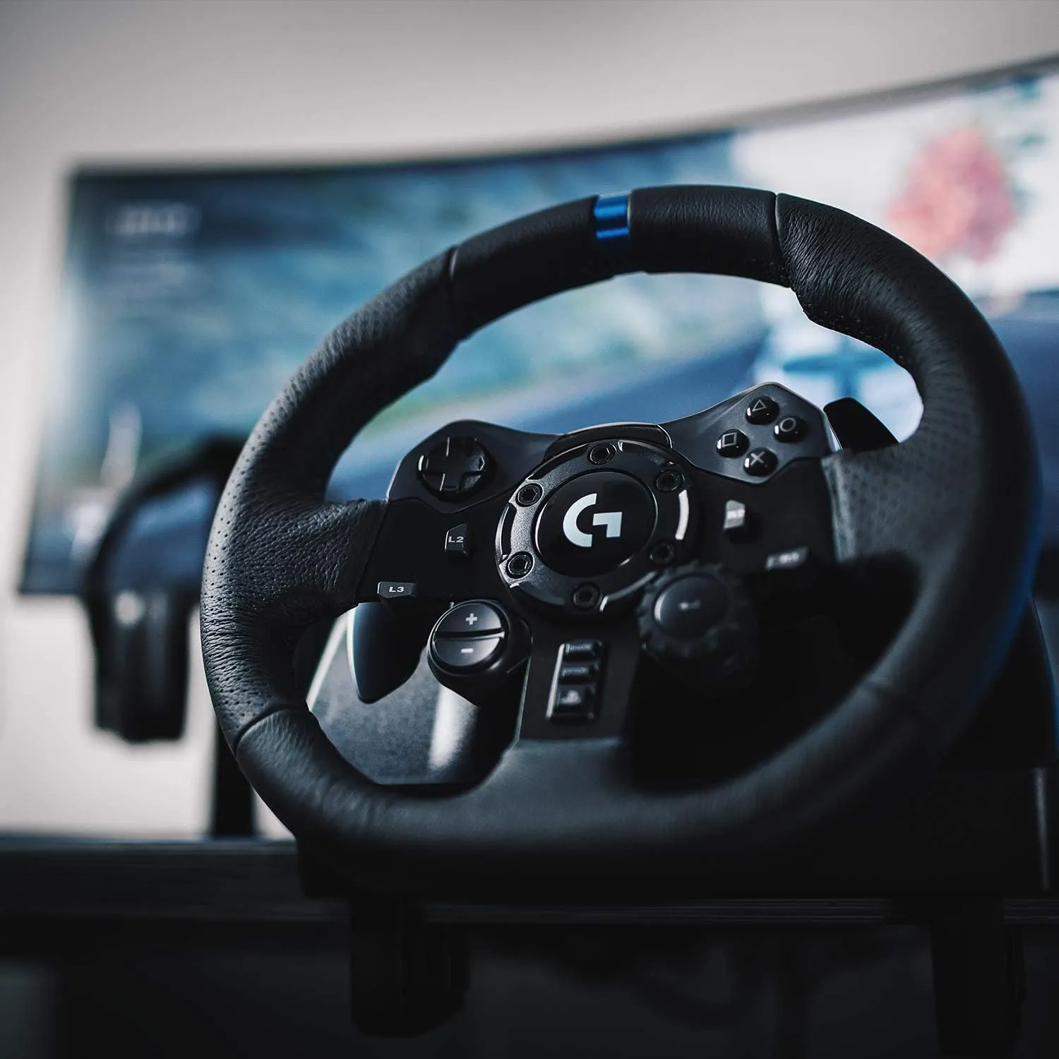 Logitech G923 Driving Force Racing Wheel   Pedals – Compatible with PS5, PS4, and PC