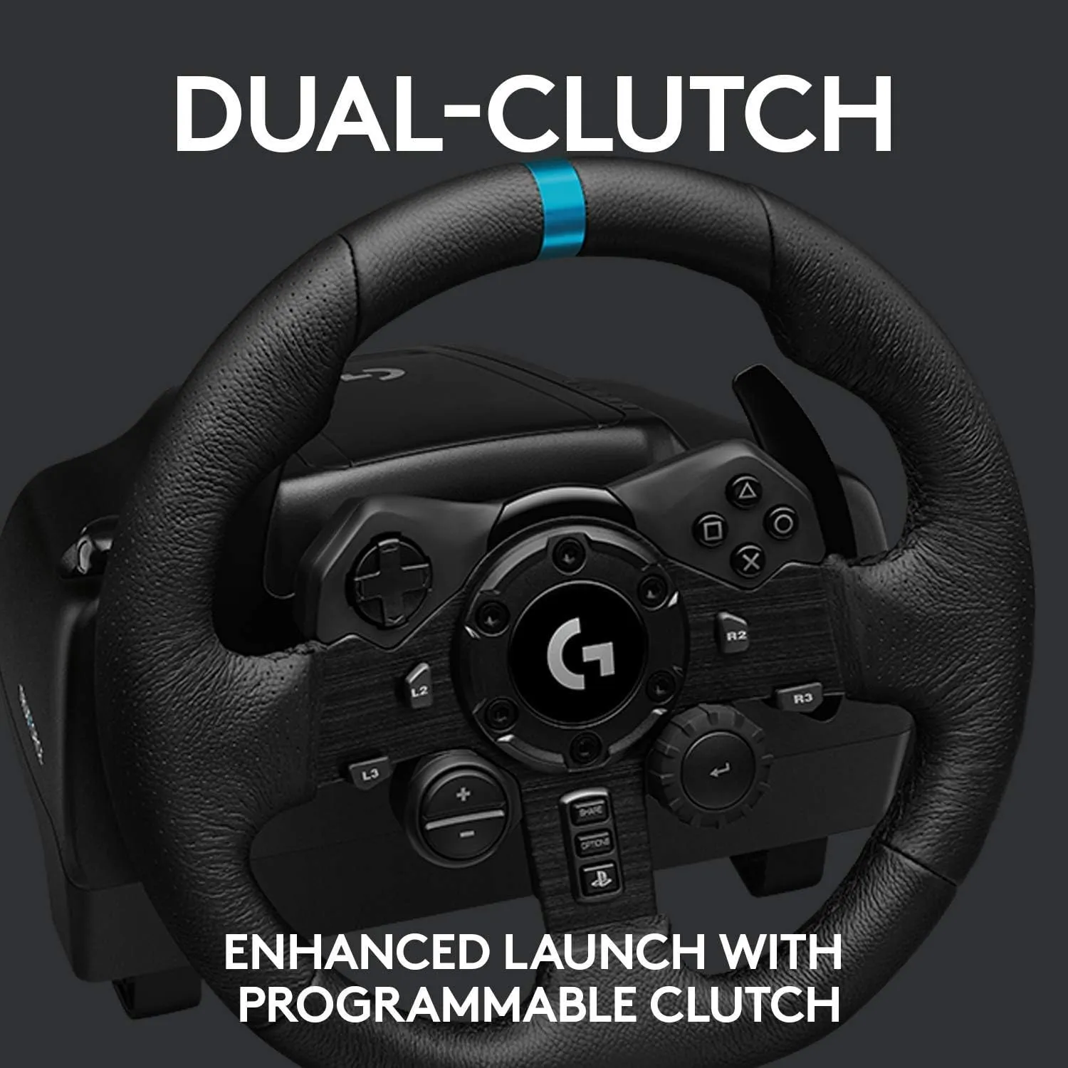 Logitech G923 Driving Force Racing Wheel   Pedals – Compatible with PS5, PS4, and PC