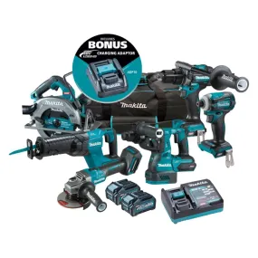 Makita DK0115G601 6 Piece 40V Max 4.0Ah Cordless Brushless Combo Kit