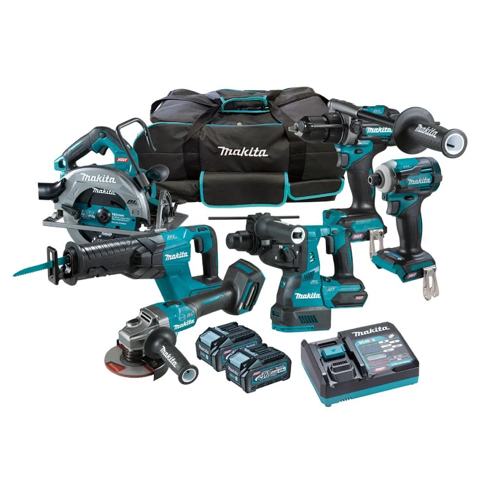 Makita DK0115G603 6 Piece 40V Max 4.0Ah Cordless Brushless Combo Kit