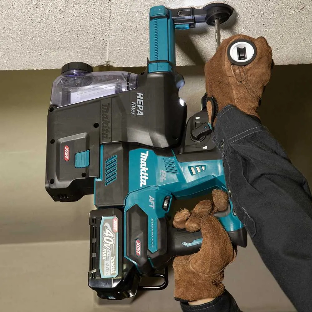 Makita HR001GM201 40V Max 4.0Ah 28mm SDS Plus Cordless Brushless AWS Rotary Hammer Drill Combo Kit