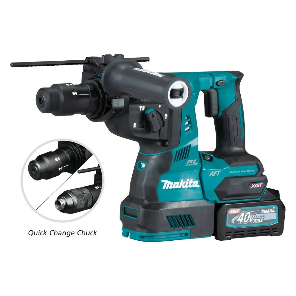 Makita HR002GM201 40V Max 4.0Ah 28mm Cordless Brushless AWS Rotary Hammer Kit Combo Kit