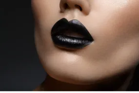 Midnight Black - Waterproof, smudge proof,  transfer proof,  and 24 hour stay BLACK Matte Liquid lipstick
