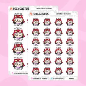 Monster Headache Stickers