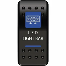 Moose Utility LED Lightbar Rocker Switch (Blue)