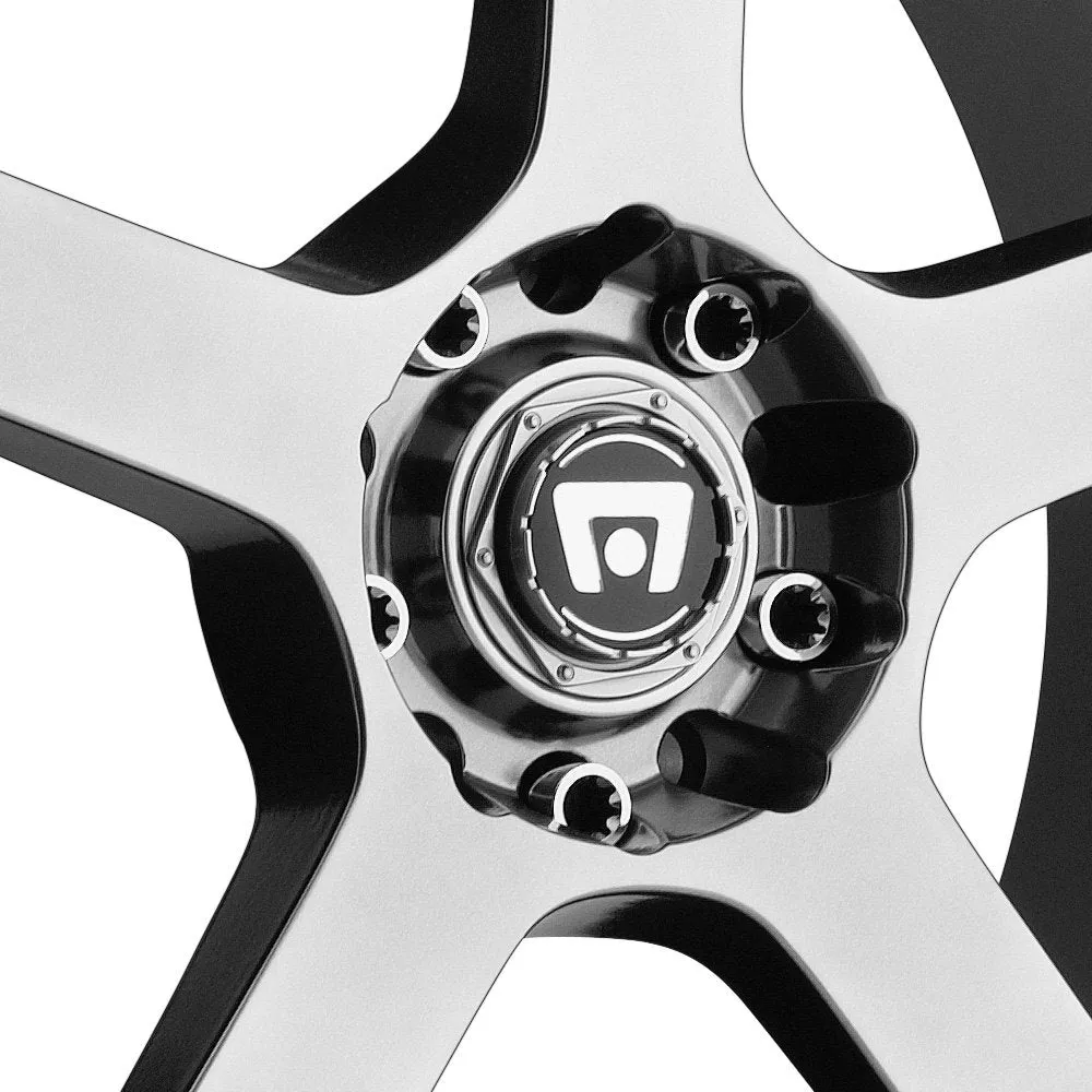 Motegi Racing MR116 Wheels (15x6.5 5X100  40) Gloss Black / Silver / Matte Black w/ Red Racing Stripe