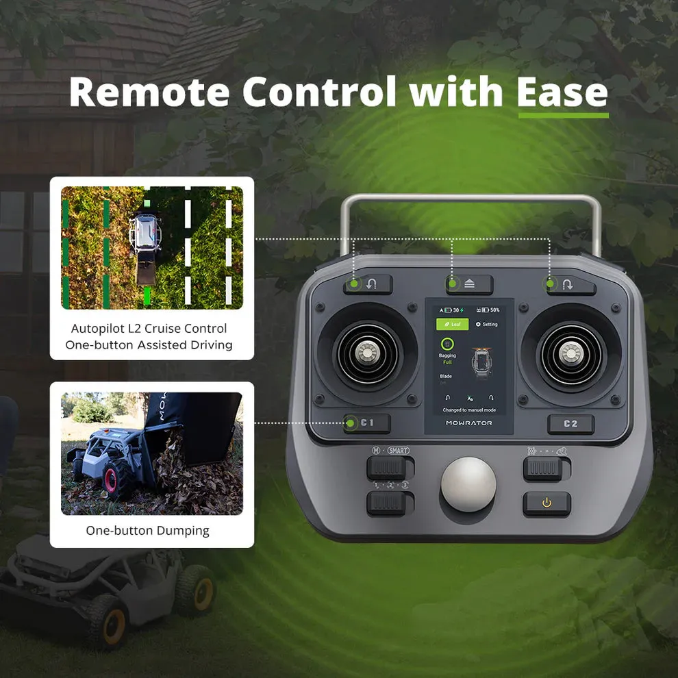 Mowrator S1 Remote Control Lawn Mower 4WD 18Ah Super Battery