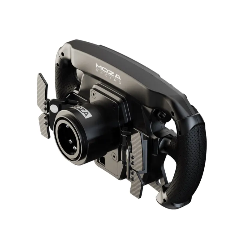 Moza R12 steering wheel, steering wheel base   FSR Formula steering wheel   2 SR-P pedals, black