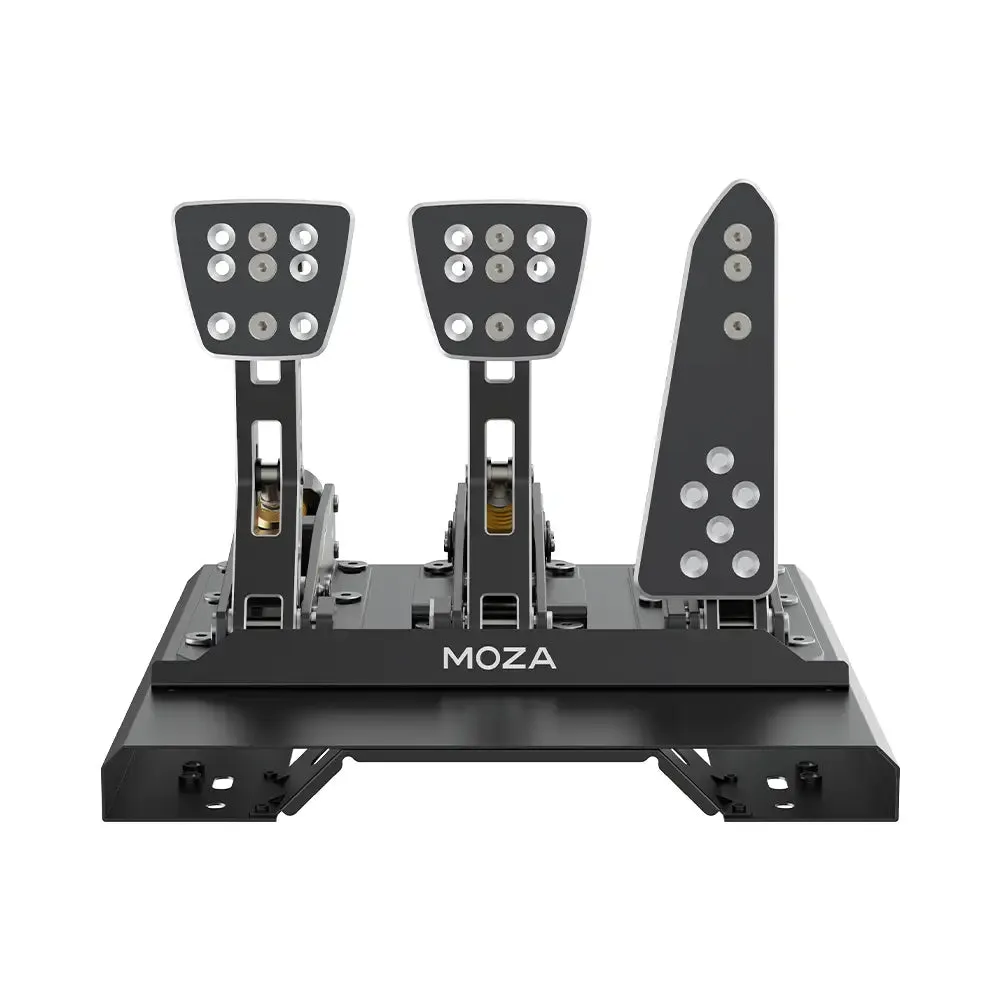 Moza R12 steering wheel, steering wheel base   FSR Formula steering wheel   3 CRP pedals, black