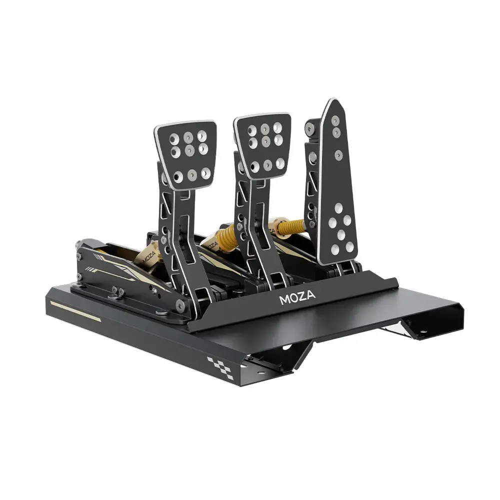 Moza R12 steering wheel, steering wheel base   FSR Formula steering wheel   3 CRP pedals, black