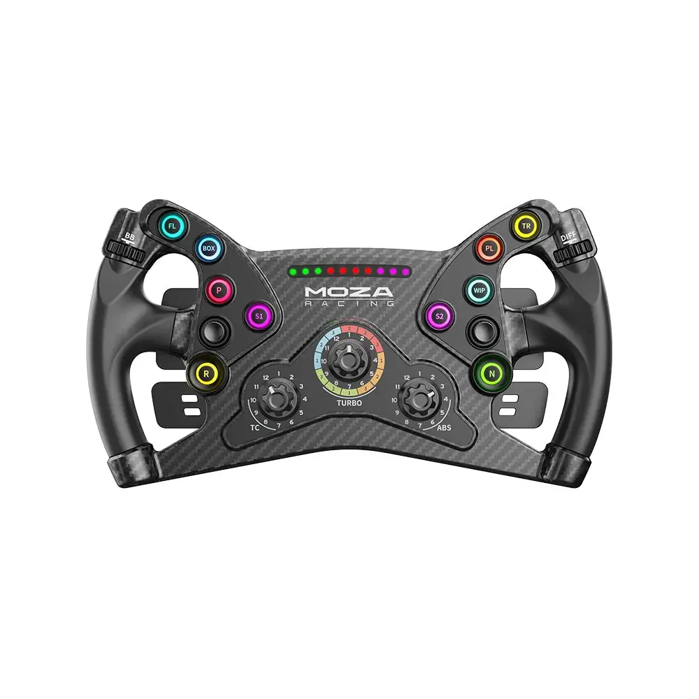 Moza R12 steering wheel, steering wheel base   KS steering wheel   3 SR-P pedals, black