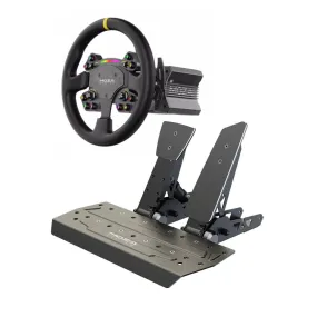 Moza R12 steering wheel, steering wheel base   RS V2 steering wheel, black   2 SR-P pedals, black