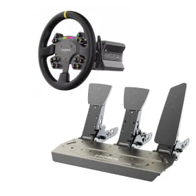 Moza R12 steering wheel, steering wheel base   RS V2 steering wheel, black   3 SR-P pedals, black
