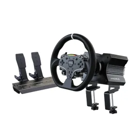 Moza R5 steering wheel, R5 steering wheel base   ES steering wheel   2 SR-P Lite pedals, black