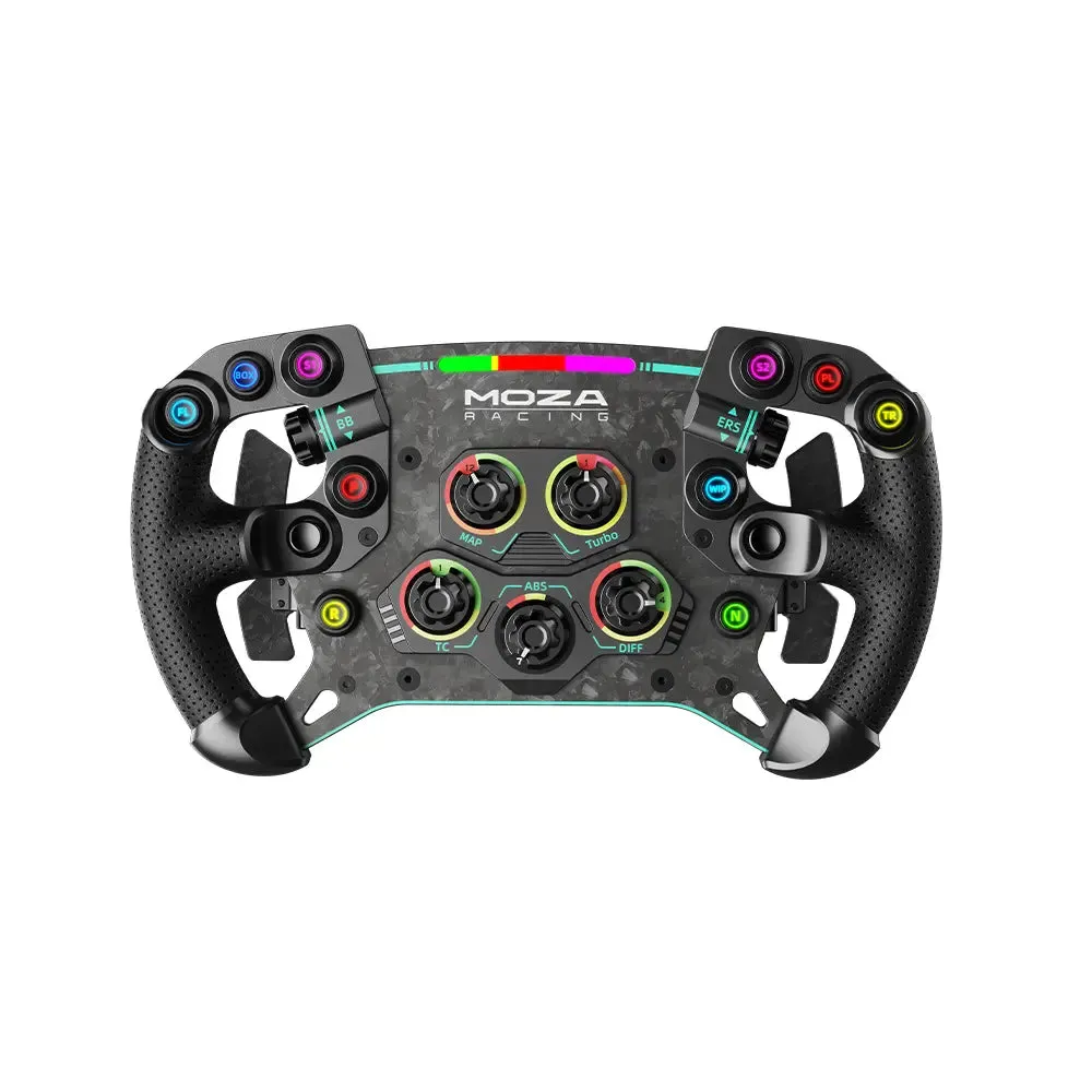 Moza R9 steering wheel, R9 steering wheel base   GS GT V2 steering wheel   3 SR-P pedals, black