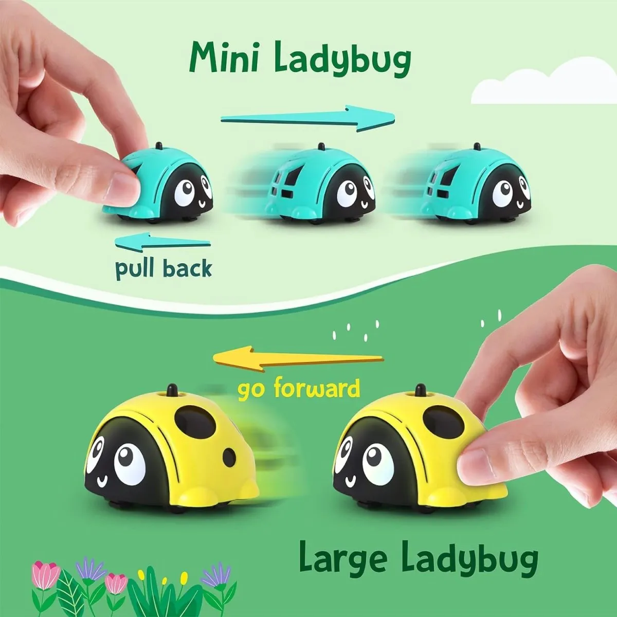 Multi-Function Ladybug 360° Rotating Spinning Gyro | Pack of 3
