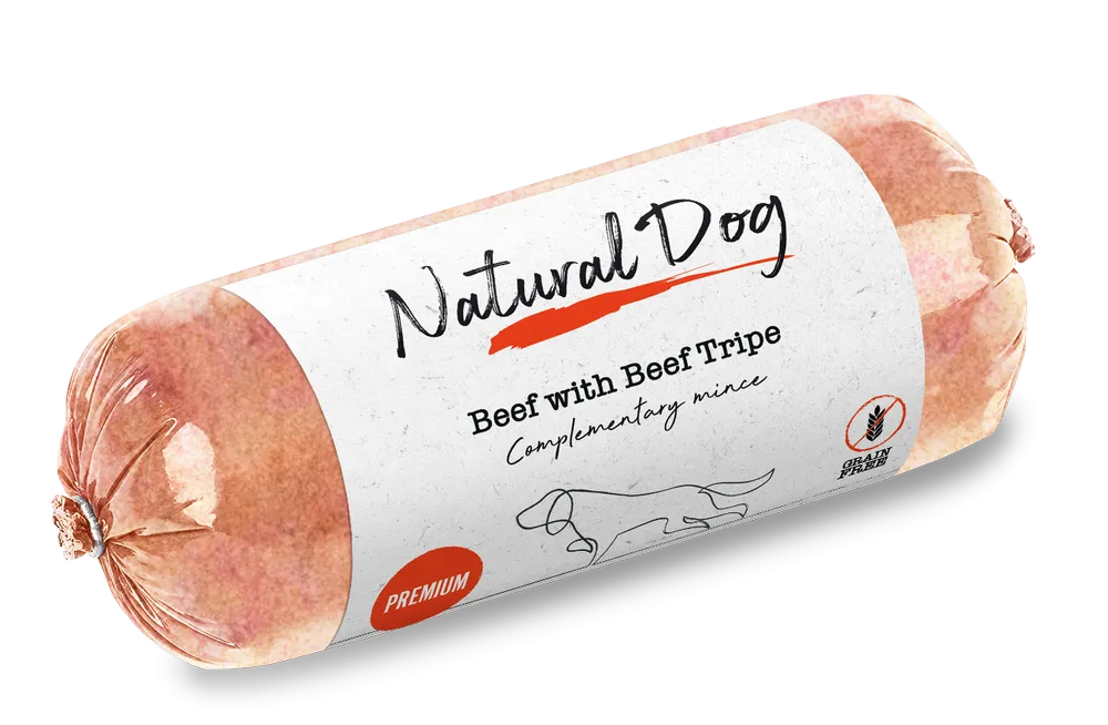 Natural Dog Premium Beef with Beef Tripe 500g