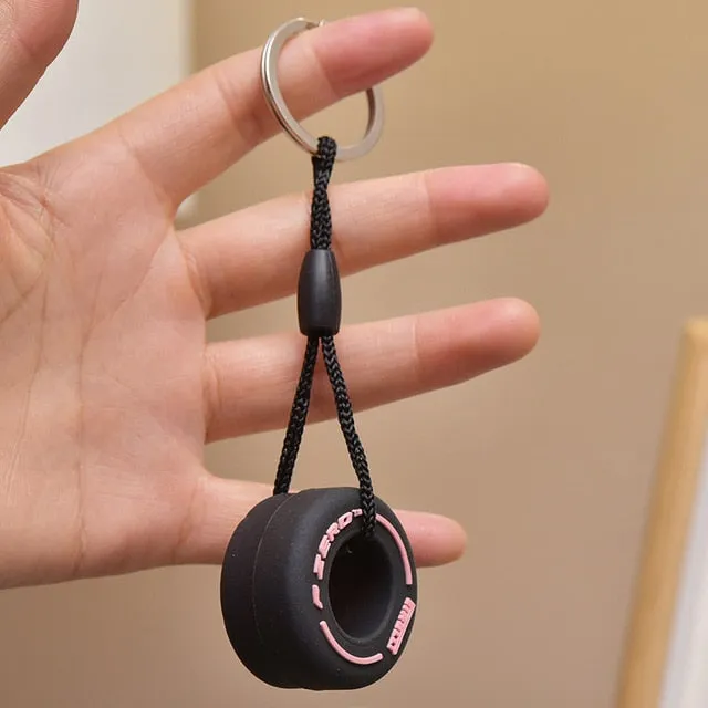 New Fashion Simulation Cartoon Small Tire Keychain