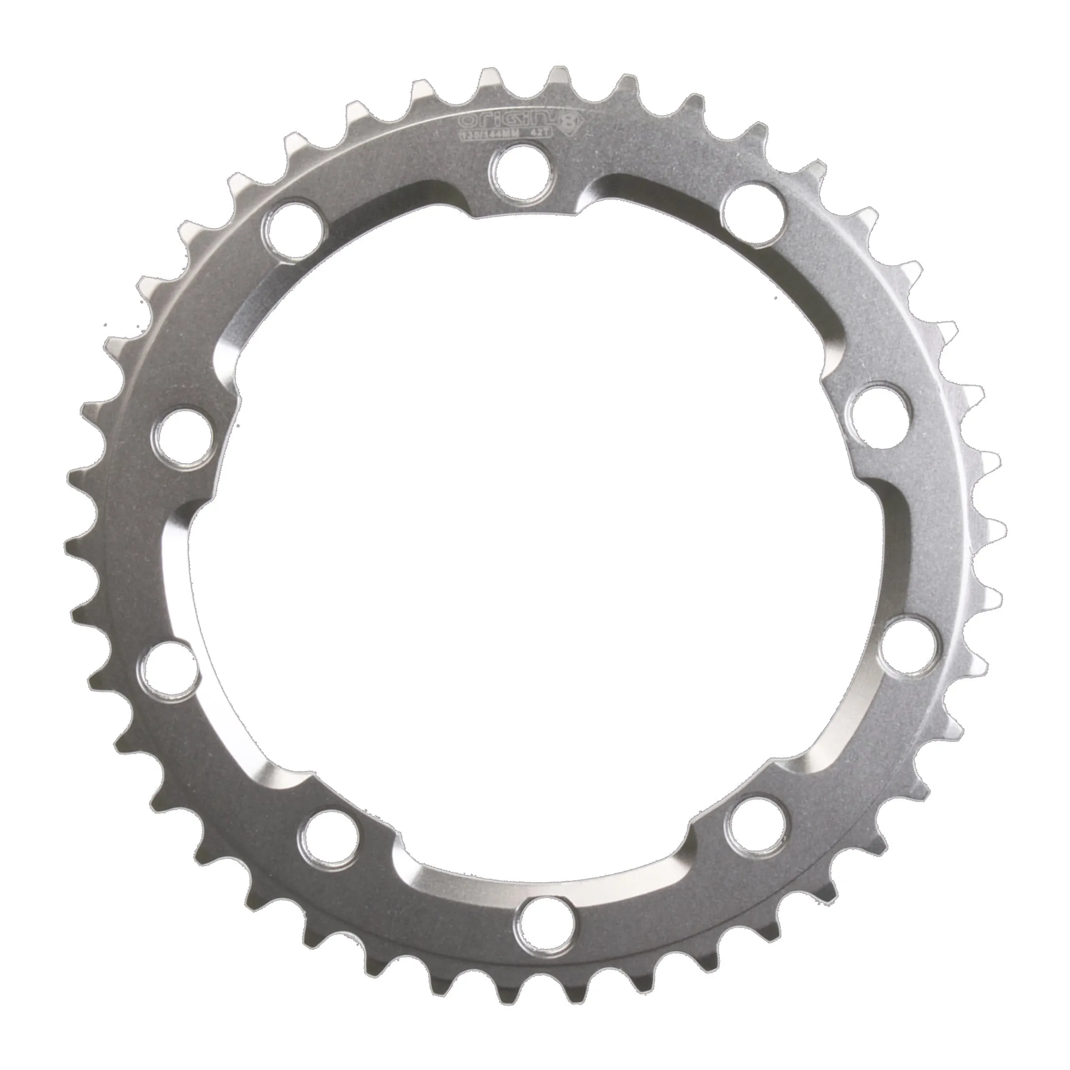 Origin8  Chainring, 42T 135mm / 144mm Aluminum Sliver  SIngle Speed 1/2x1/8 - Live 4 Bikes