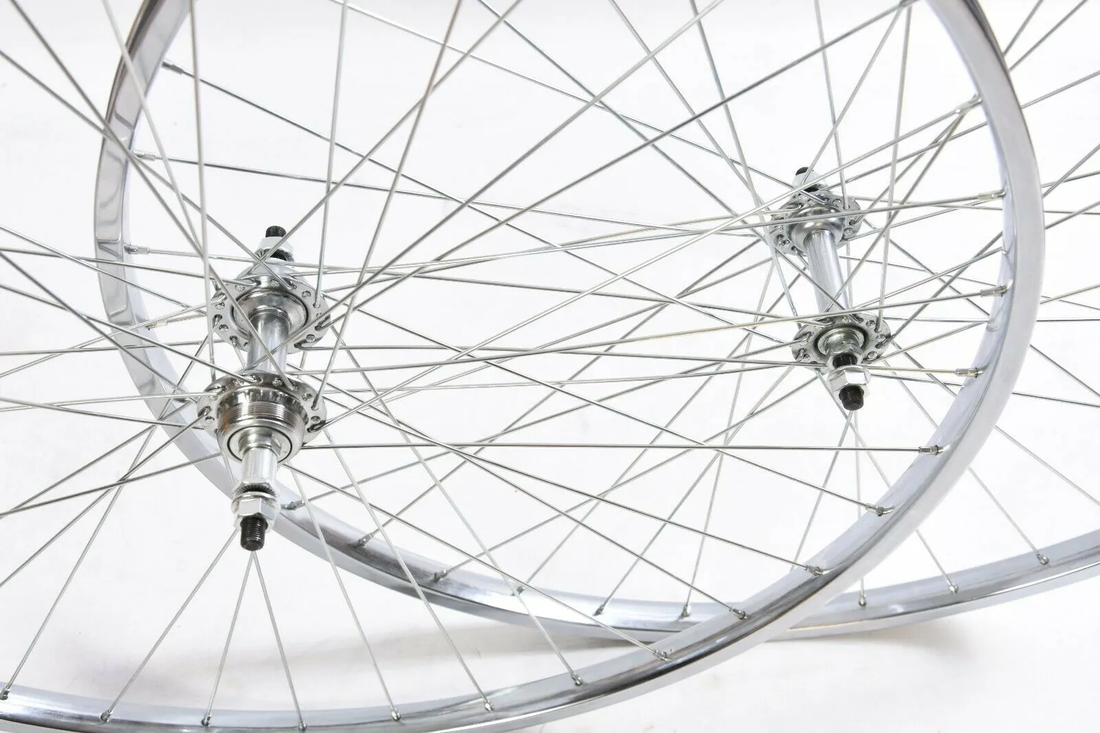 PAIR 27 x 1 1-4” VINTAGE RACER RACING CLASSIC RACE BIKE CHROME RIM WHEELS RARE