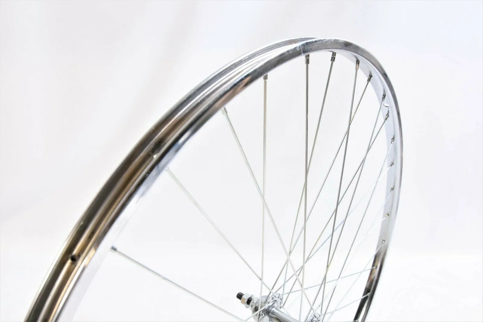 PAIR 27 x 1 1-4” VINTAGE RACER RACING CLASSIC RACE BIKE CHROME RIM WHEELS RARE