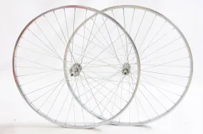 PAIR 27 x 1 1-4” VINTAGE RACER RACING CLASSIC RACE BIKE CHROME RIM WHEELS RARE