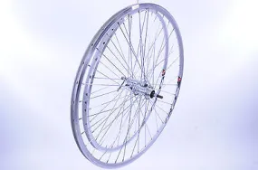 PAIR 700c (622 x 13) NARROW  RIM ROAD BIKE WHEELS SILVER ALLOY SINGLE SPEED