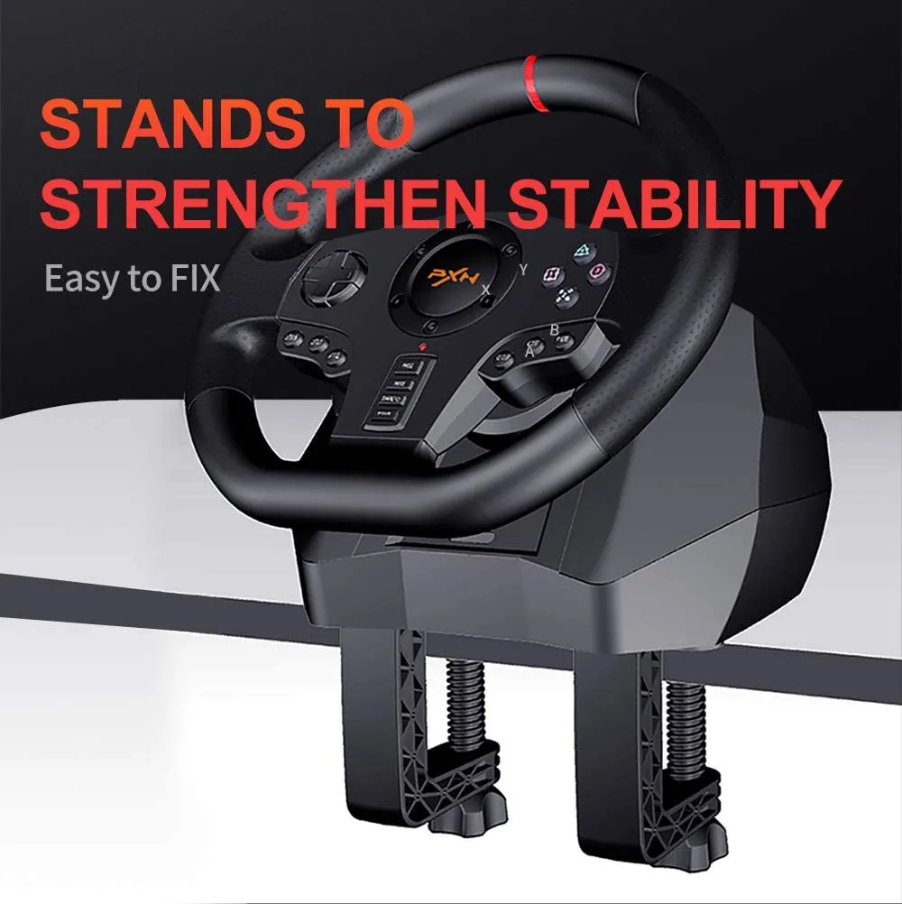 PXN V900 PC Racing Wheel, Universal USB Car Sim 270/900 Degree Race Steering Wheel with Pedals for PS3, PS4, Xbox, One,Xbox Series X/S, Nintendo Switch