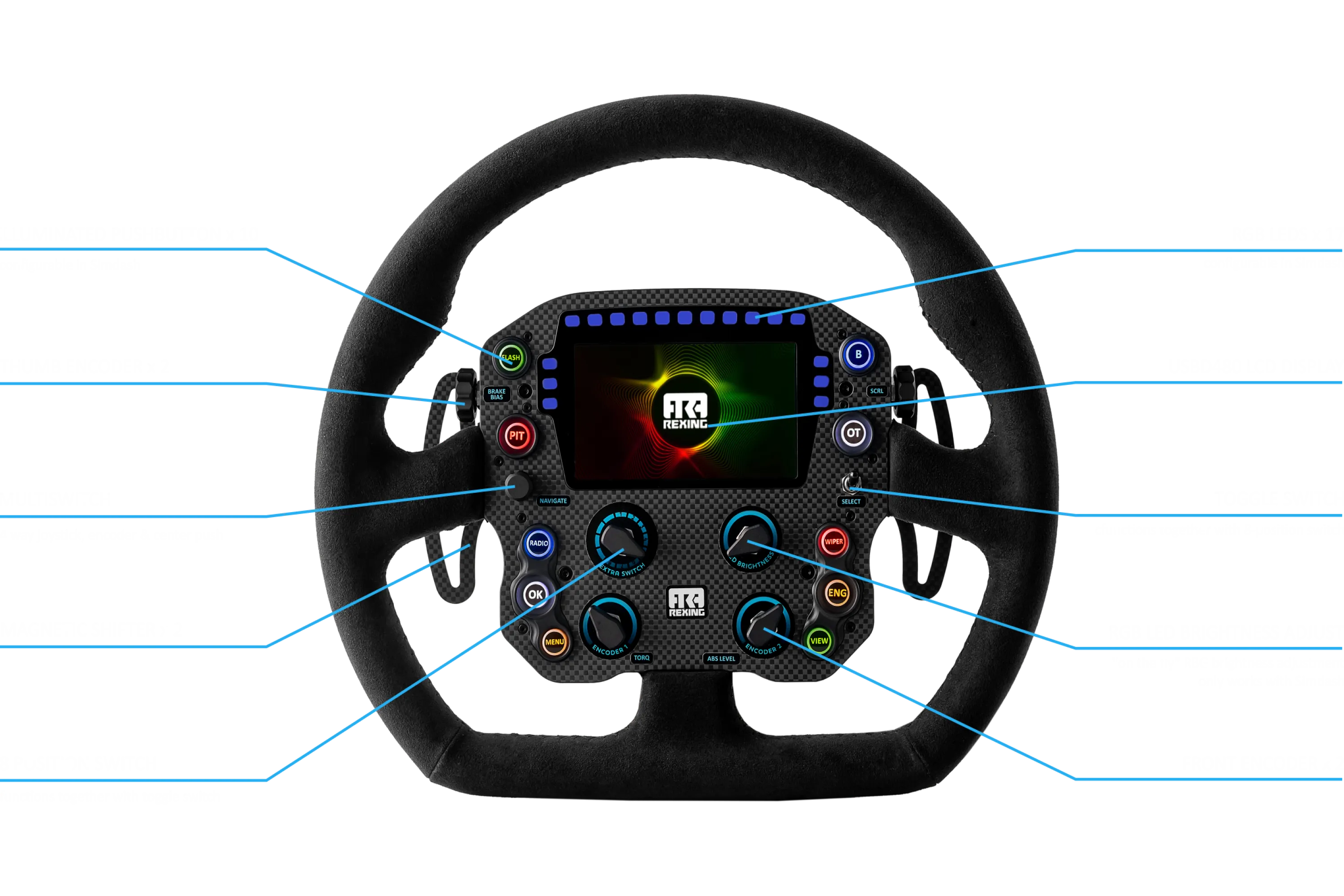REXING GT "TIMUN" CARBON FIBER GT STEERING WHEEL