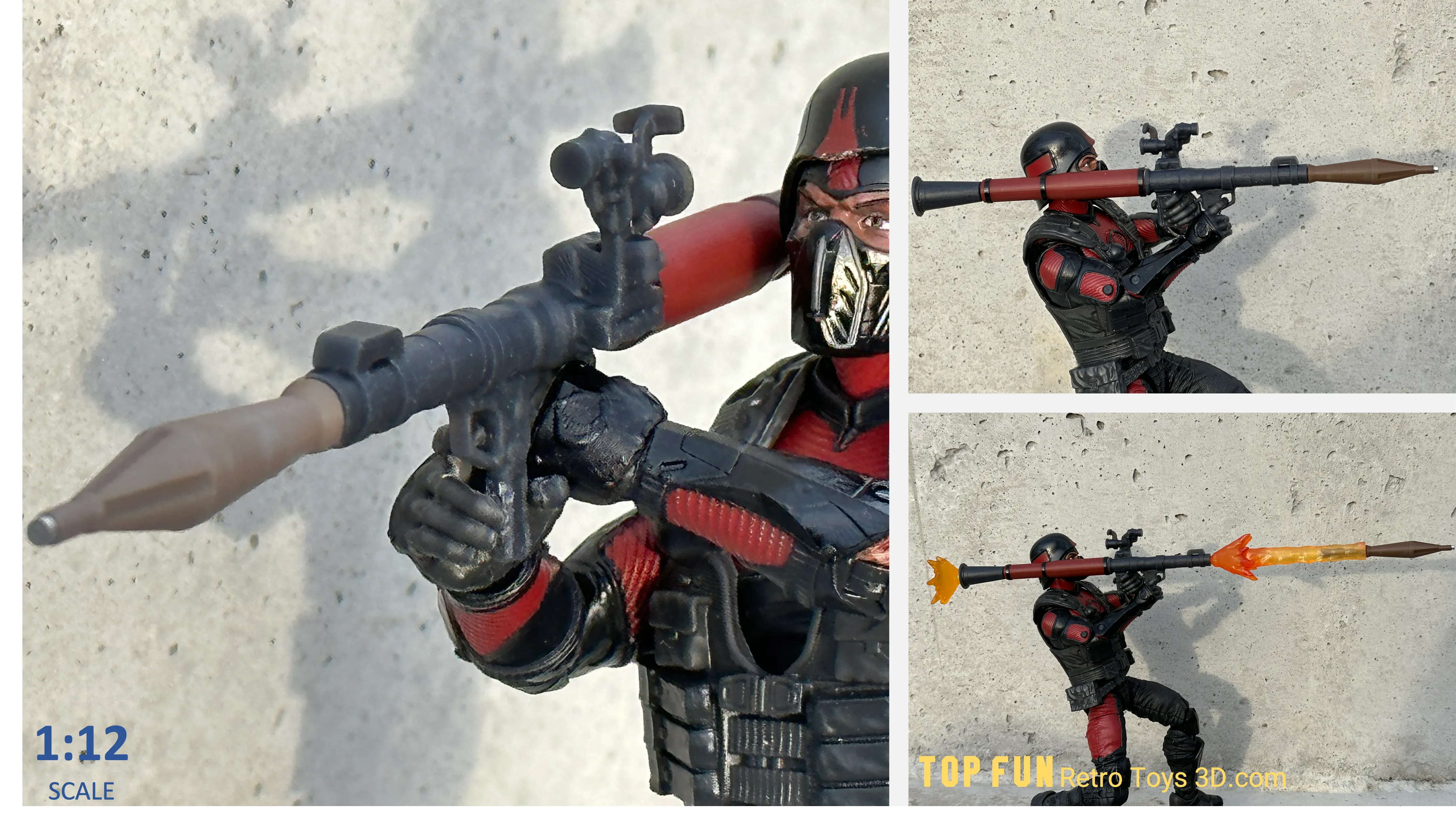 RPG-7 with Blast Effects 1:12 Scale