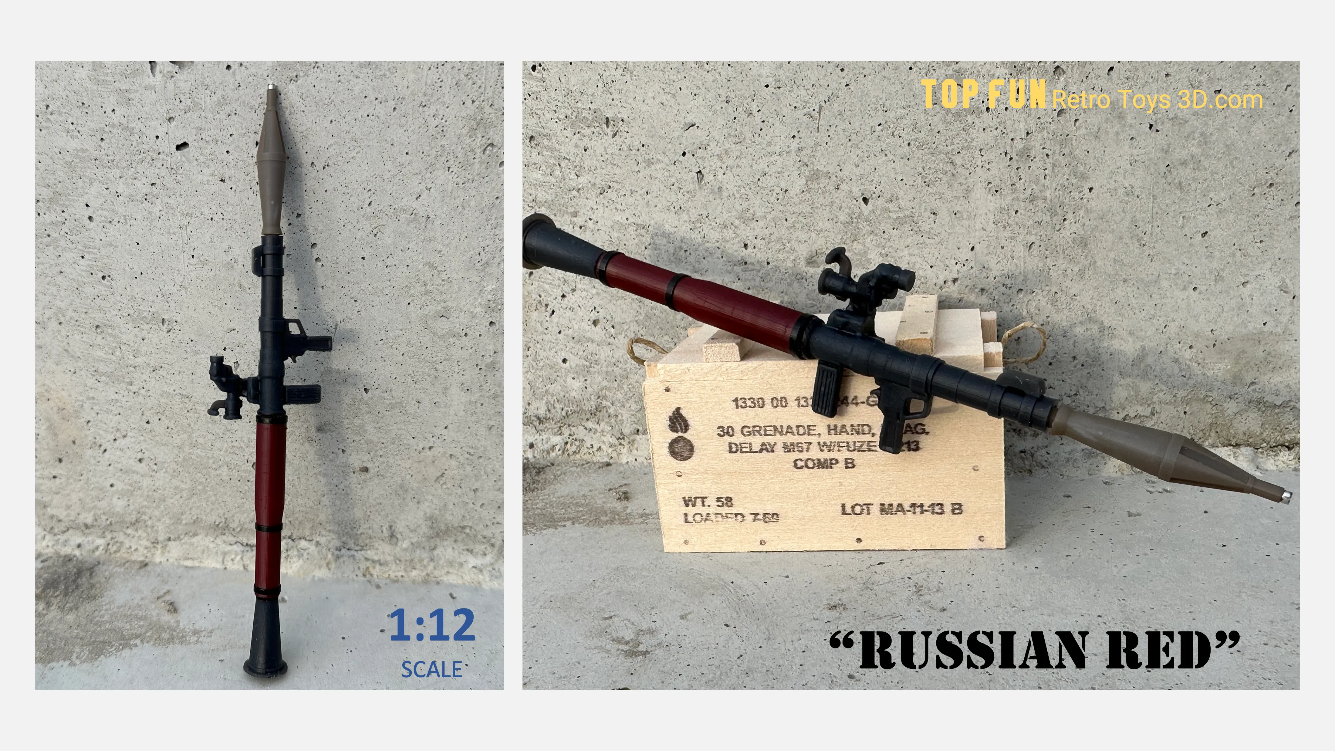 RPG-7 with Blast Effects 1:12 Scale
