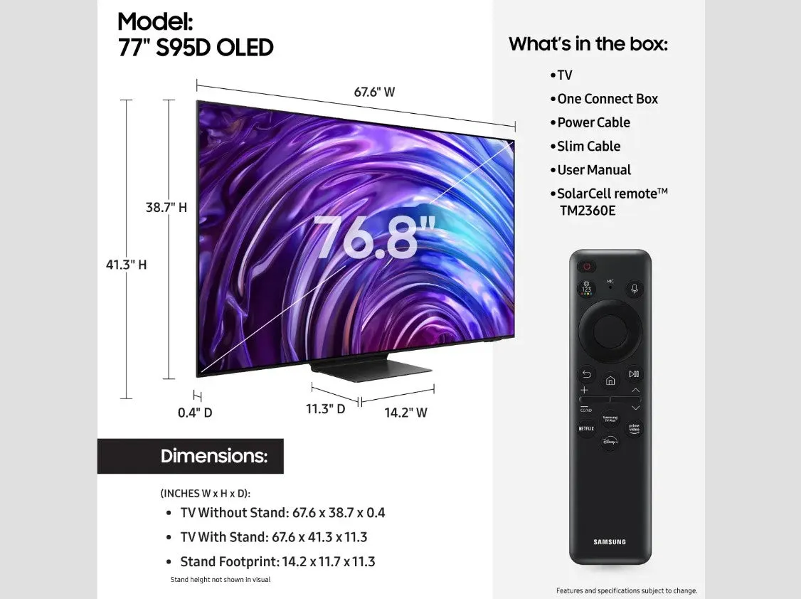 Samsung 75” Class QN85D Series NEO QLED 4K Smart Tizen TV