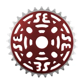 Se Racing Alloy One Piece Chainring Red 33T 1/8 - Live4Bikes