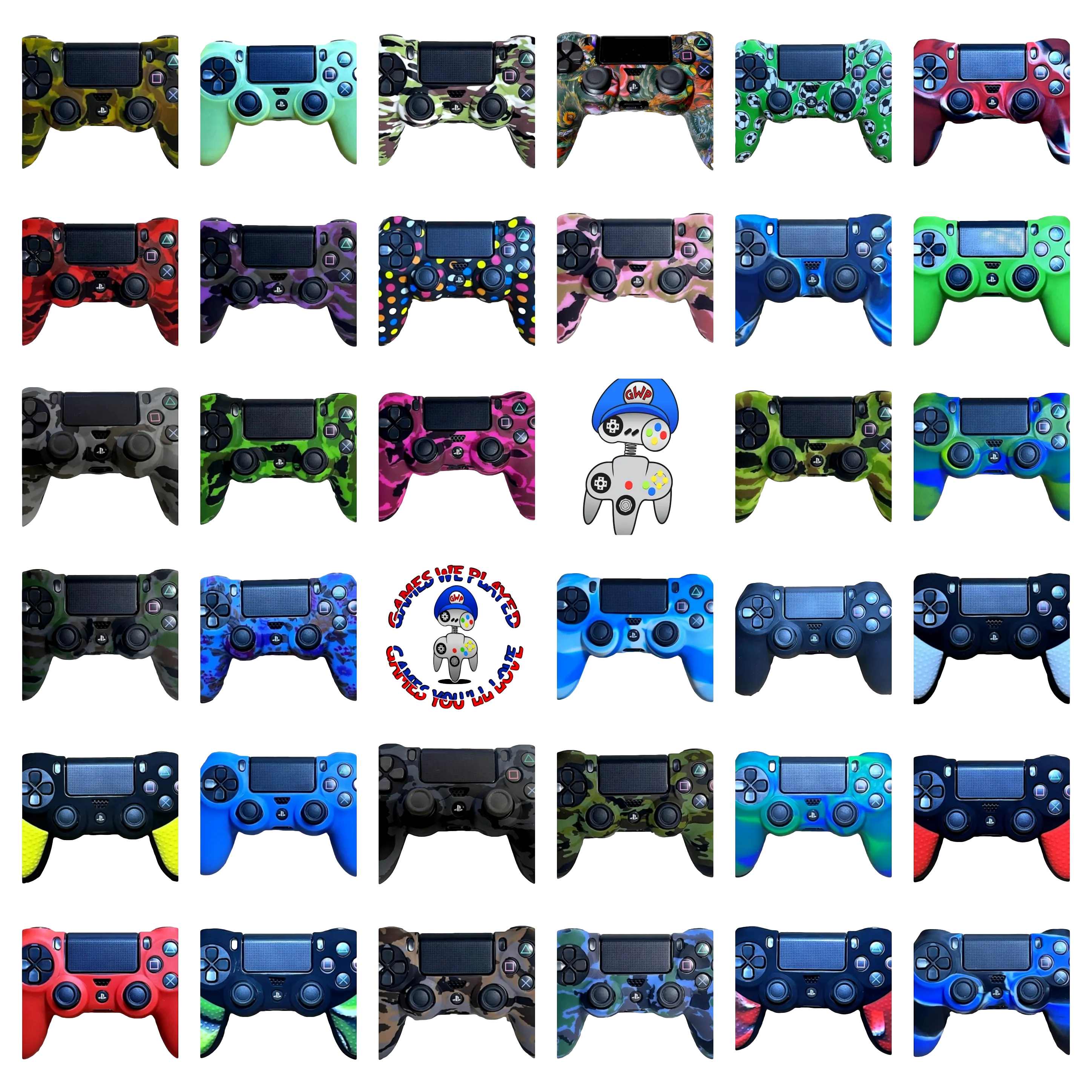 Silicone Cover For PS4 Controller Case Skin Cool Designs Extra Grip Customised