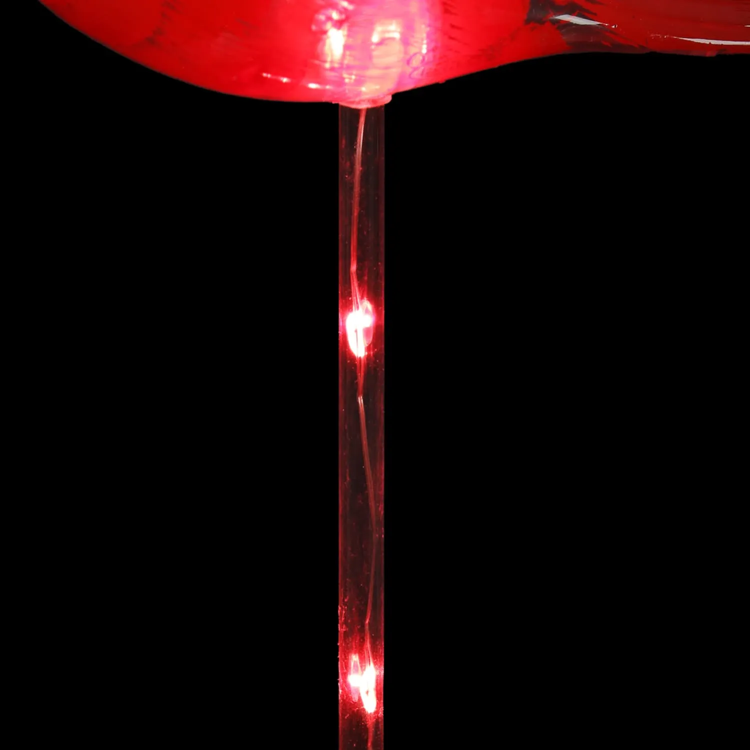 Solar WindyWing Cardinal Garden Stake with Red LED Lights, 7 Inch