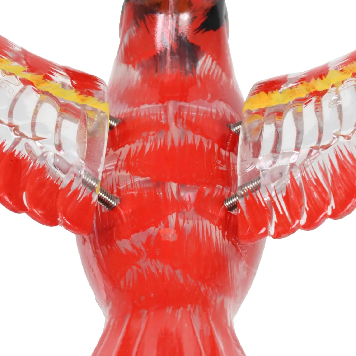 Solar WindyWing Cardinal Garden Stake with Red LED Lights, 7 Inch