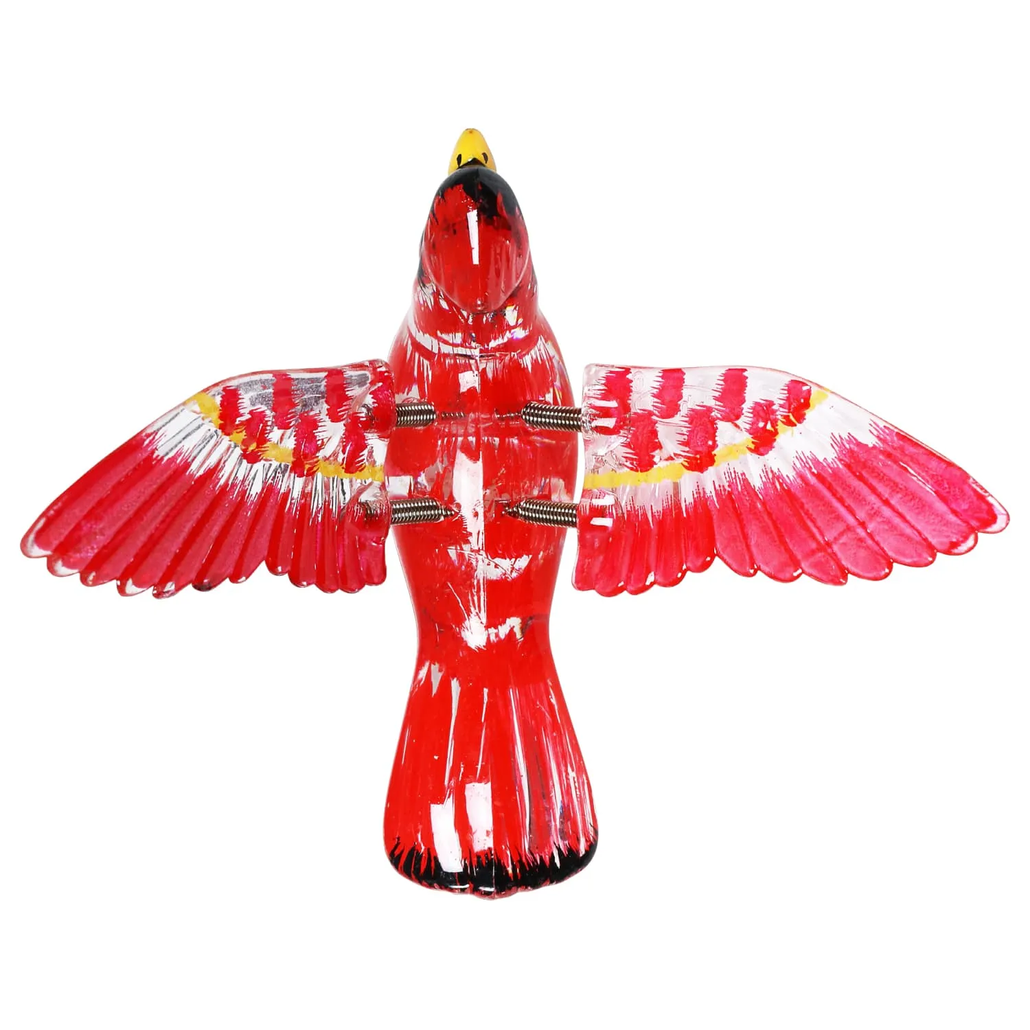Solar WindyWing Garden Stake Set of Cardinal, Hummingbird and Blue Bird with Colored LED Lights, 4 by 27 Inch