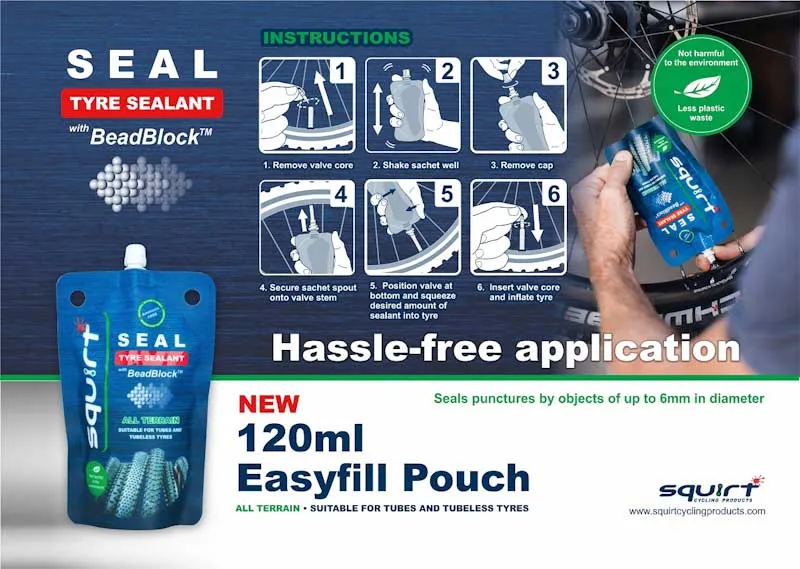 Squirt SEAL Tyre Sealant with BeadBlock