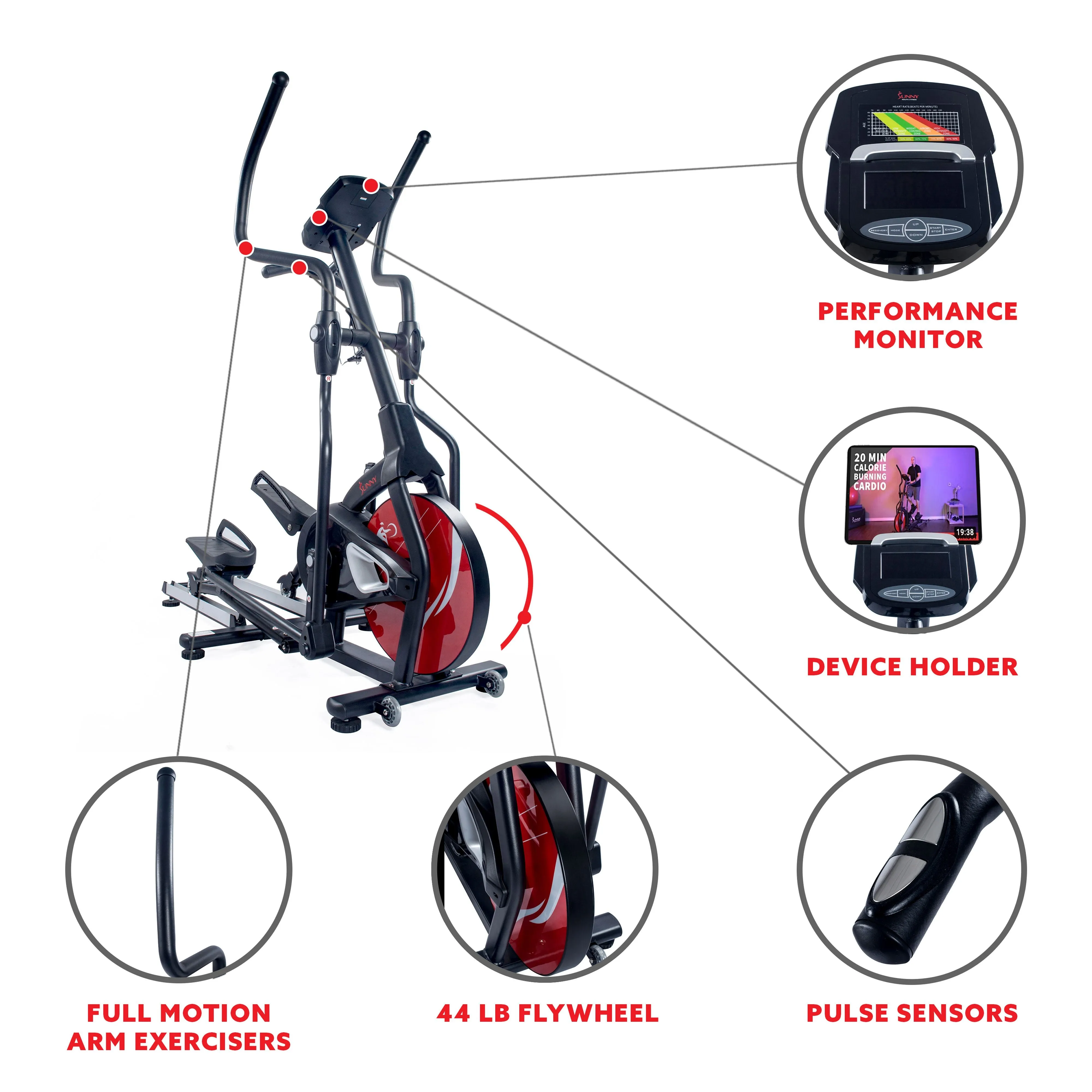 Sunny Health & Fitness Stride Zone Elliptical