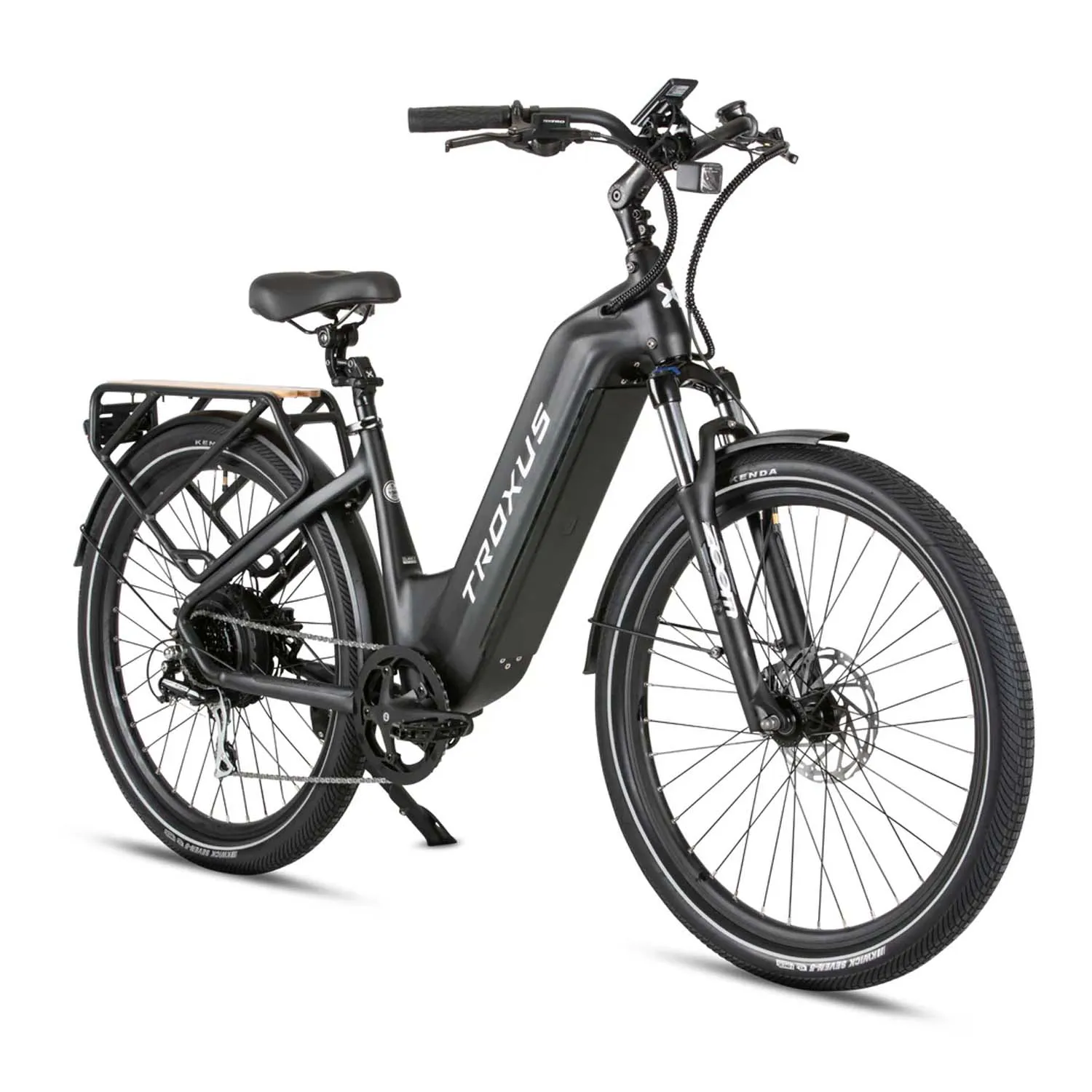 Troxus Trax Plus  Step Thru 27.5" Tire, eBike, 750 Watt, Black, Medium