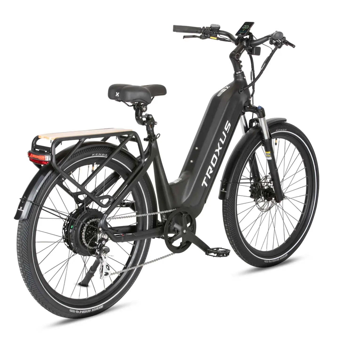 Troxus Trax Plus  Step Thru 27.5" Tire, eBike, 750 Watt, Black, Medium