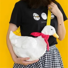 Uakiss 1 Pc Cute Simulation Duck Shoulder Bag Crossbody Plush Big Goose Backpack Purses and Handbags Crossbody Bags for Women