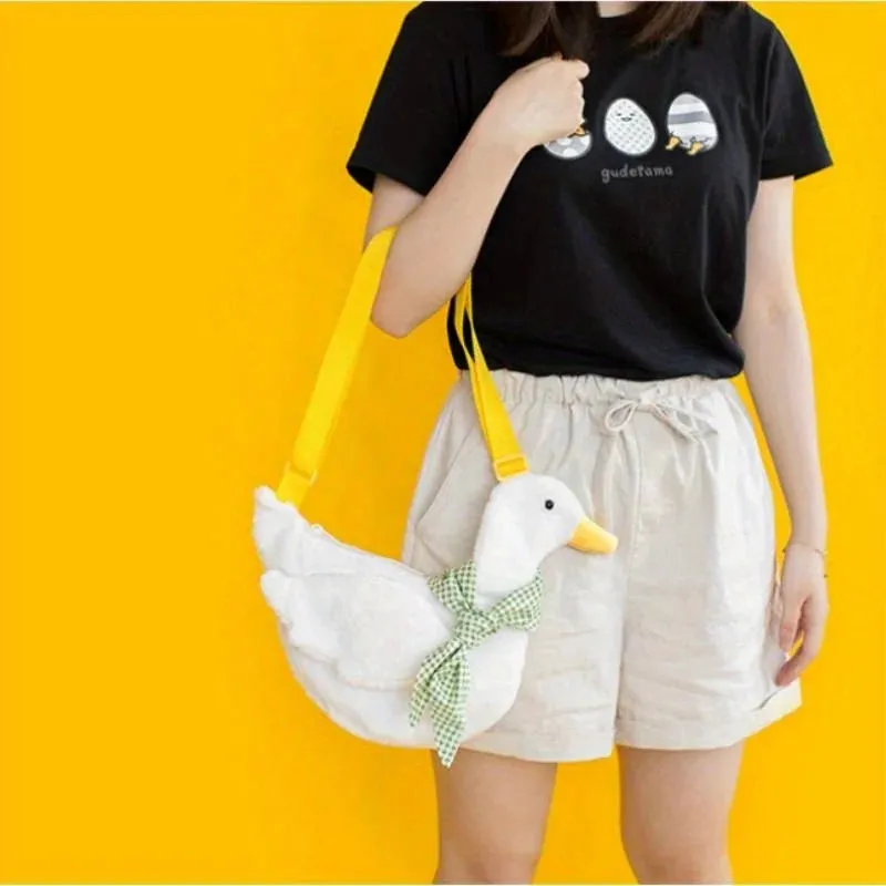 Uakiss 1 Pc Cute Simulation Duck Shoulder Bag Crossbody Plush Big Goose Backpack Purses and Handbags Crossbody Bags for Women