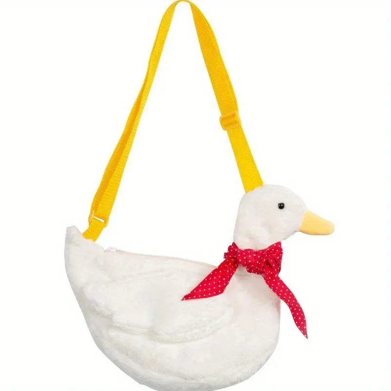Uakiss 1 Pc Cute Simulation Duck Shoulder Bag Crossbody Plush Big Goose Backpack Purses and Handbags Crossbody Bags for Women