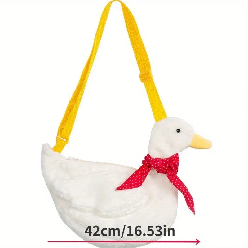 Uakiss 1 Pc Cute Simulation Duck Shoulder Bag Crossbody Plush Big Goose Backpack Purses and Handbags Crossbody Bags for Women