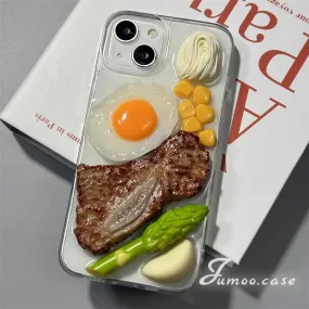 Uakiss 3D Simulation Vegetable Food Transparent Phone Case Protective Case for iPhone 15 Promax 14 Plus 13 12 11 Xsmax X 7 8plus Case